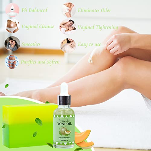 Yoni Soap Bars Yoni Wash & Yoni Oil Set Of 4, 2 * 5.29oz Handmade Vaginal Soap Feminine Wash